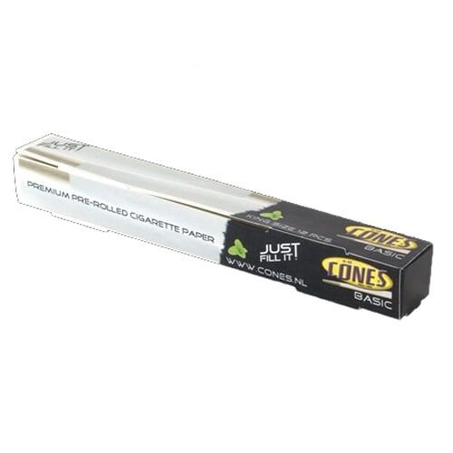 Tolv kegleformede objekter i forskellige farver, herunder rød, blå, grøn, gul og orange, står oprejst på en hvid overflade. Hver kegle har en glat, skinnende overflade og en ensartet højde. De er arrangeret i flere rækker, hvilket skaber et struktureret og organiseret udseende. Keglerne har en let buet top og en stabil, flad base.