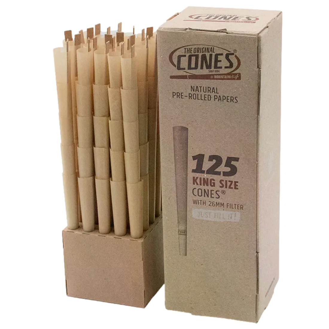 CONES - Natural King Size 125 stk - Billede 2