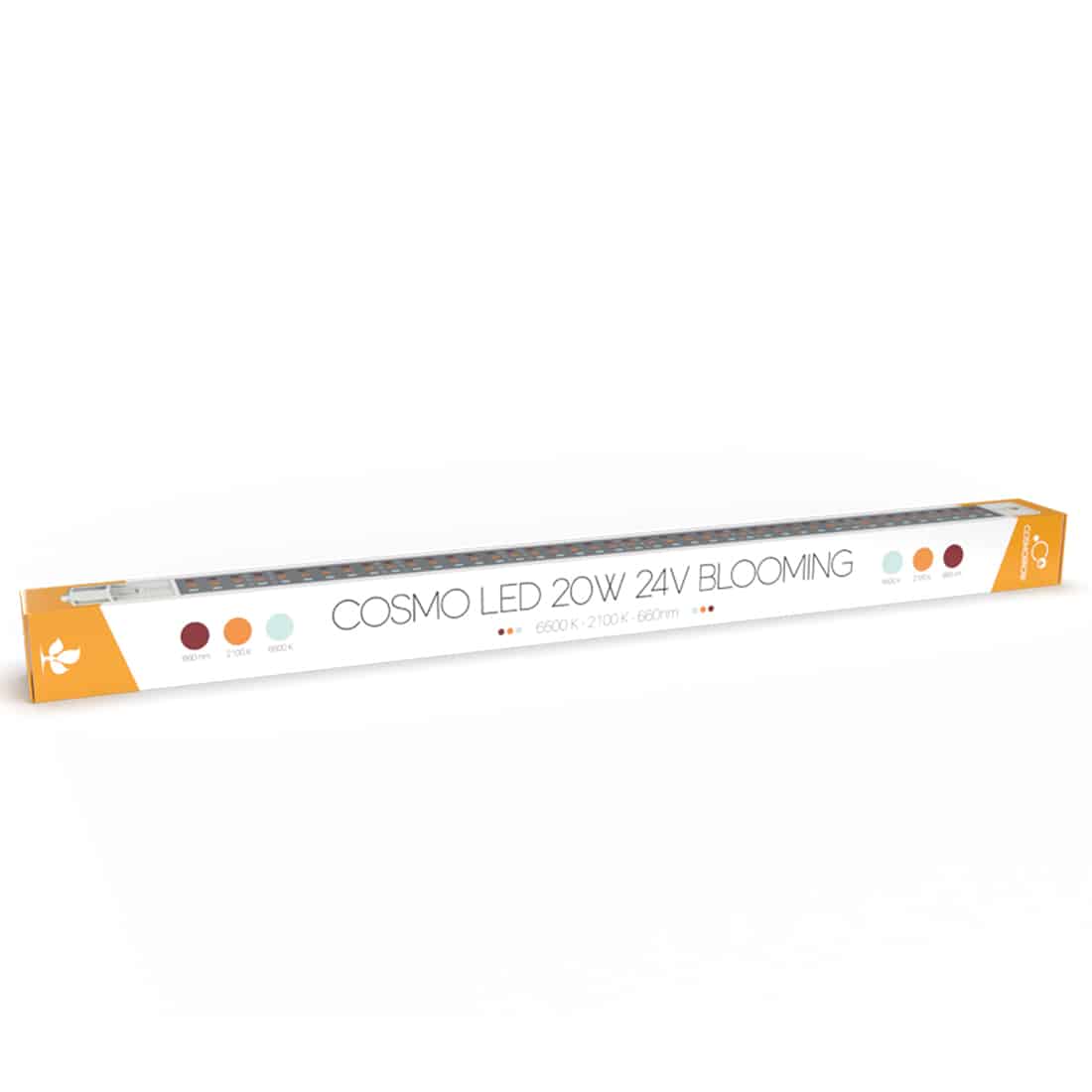 En rund, hvid lampe med en glat overflade pryder midten af kompositionen. Den har en diskret, metalmontering, der tillader justering af lampens hældning. Lyset udsendes blødt gennem den opaliserede kuppel, hvilket skaber en behagelig atmosfære. Lampens design er enkelt og strømlinet, med en minimalistik stil, der passer ind i moderne indretning.