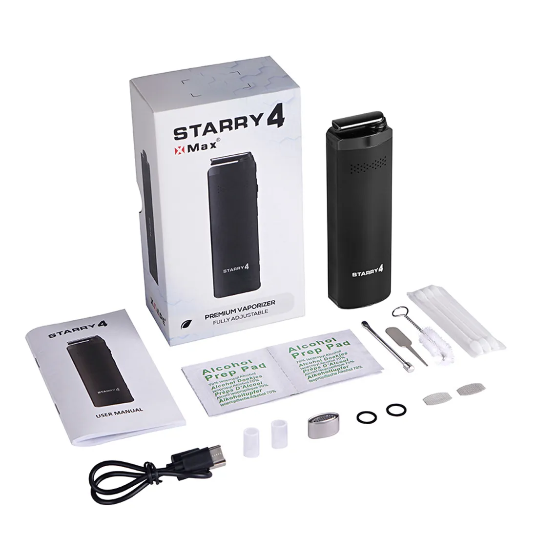 En sort, glat overflade præget af en stjerneformet tekstur, der giver en dybde og dimension. Materialet er mat med lette lysrefleksioner, som fremhæver de forskellige nuancer af sort. Kanten er afrundet, og elementerne er symmetrisk placeret, hvilket skaber en harmonisk og stilren helhed. Det minimalistiske design fremhæver de geometriske former.