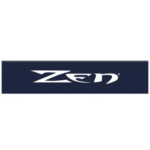 ZEN - Blue King Size Slim", med hvid tekst på en dyb blå rektangulær baggrund, fremkalder sindsro, der ligner sjælfulde melodier.