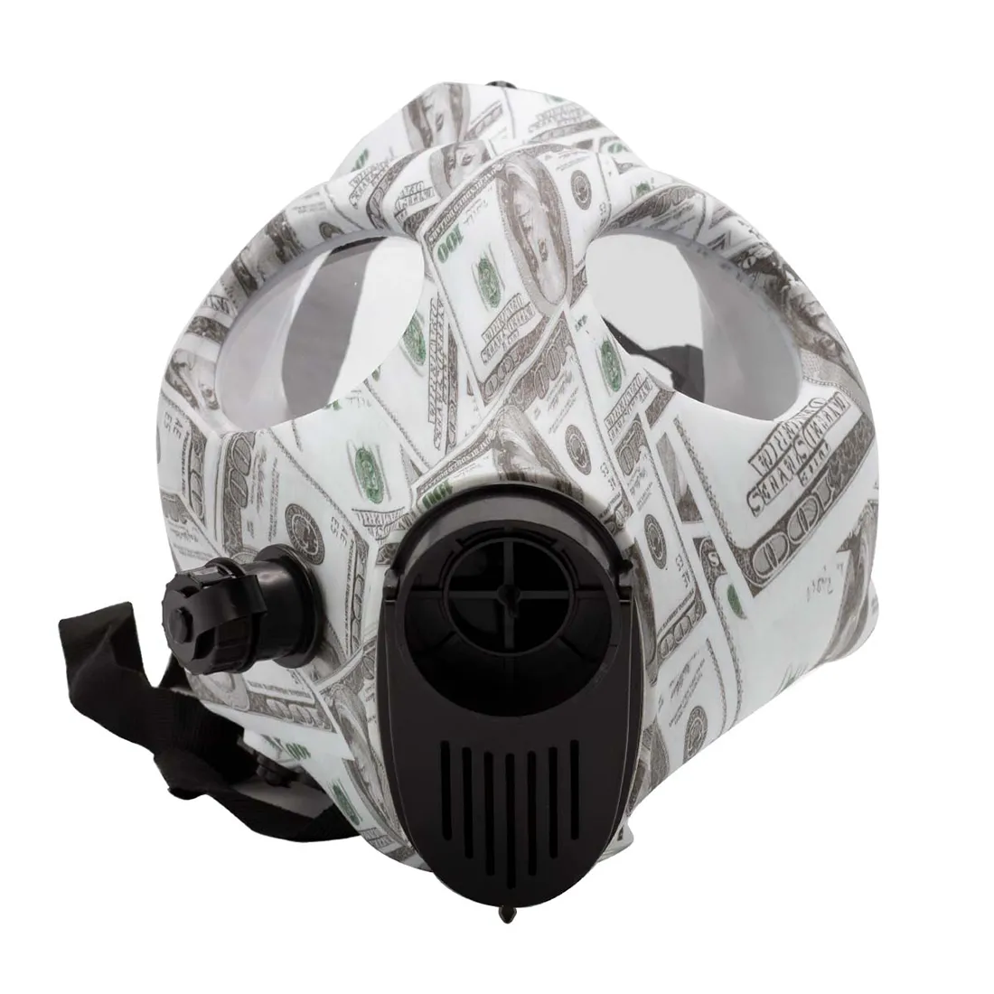 En bongs design præsenterer en høj, slank form i gennemskinneligt glas med en let grønlig nuance. Den har en rund bund, hvilket giver stabilitet. Overfladen er glat, mens der er indgraverede detaljer og mønstre, der tilføjer tekstur. En metalrør med en afrundet åbning stikker ud fra siden, hvilket indikerer en funktionel del.