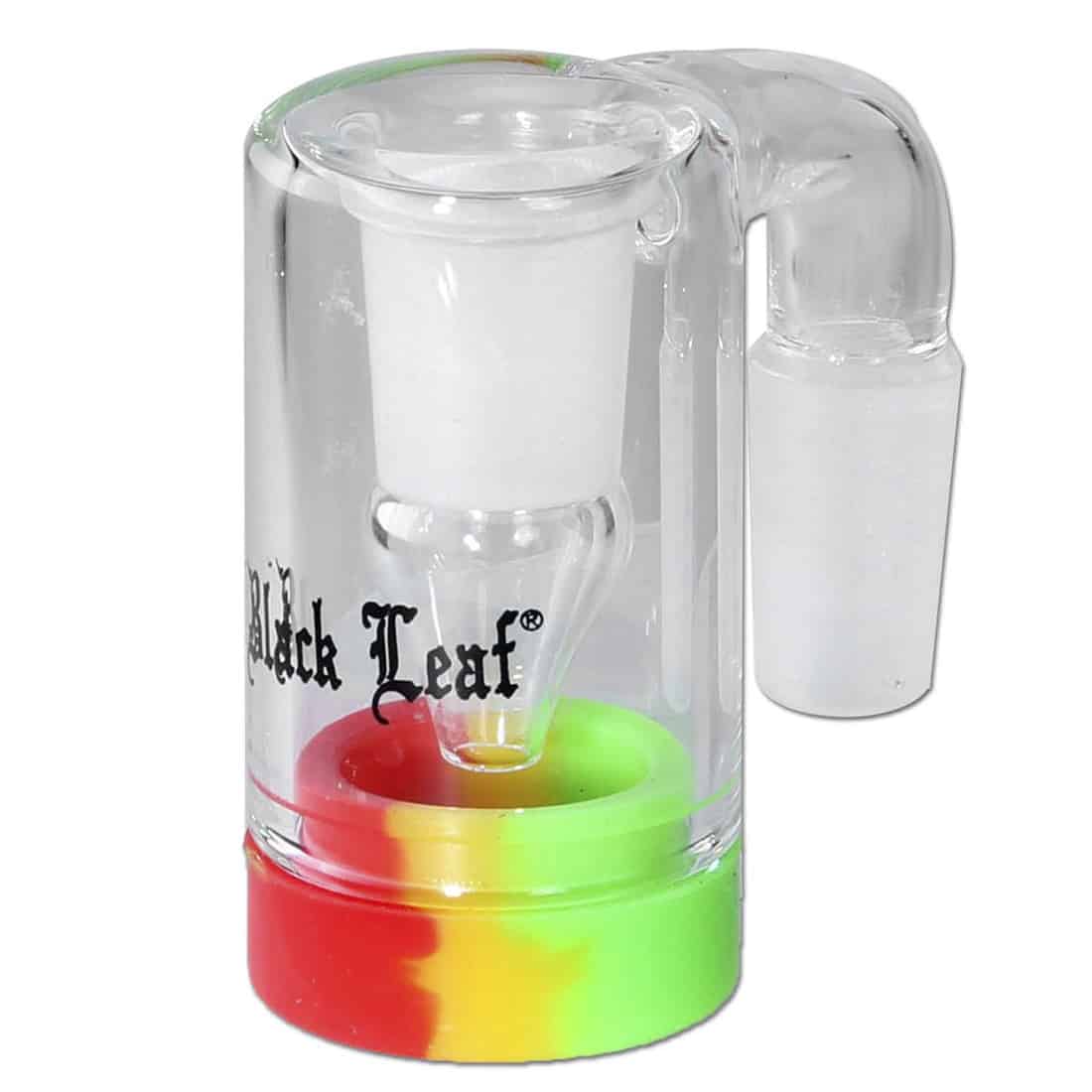 En sort bladformet genstand med en glat overflade og en let skinnende finish. Dimensionerne er kompakte, med en længde på 59 mm. Kanterne er bløde og afrundede, hvilket giver et organisk udseende. Der er en diskret indgravering eller tekst på overfladen, hvilket tilføjer et subtilt designmæssigt element. Tydelige detaljer og en ensartet farve skaber en elegant fremtoning.