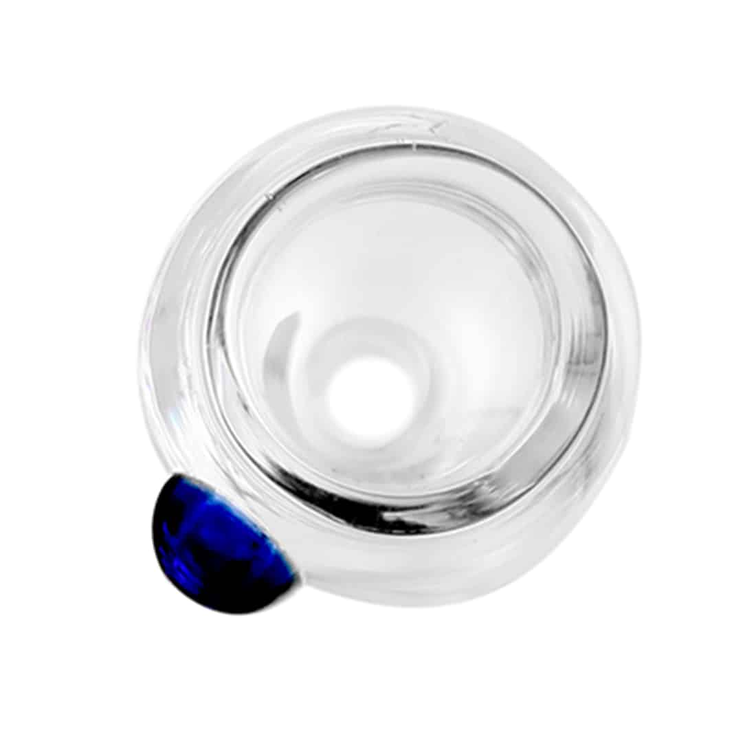 En skål i form af et græskar præsenterer sig med en dyb, rund bund og en let buet kant. Overfladen er glat og skinnende, med en klar orange farve, der simulerer græskarets naturlige udseende. Dækslet har en stjerneformet åbning og en struktureret tekstur, der efterligner græskarens skræl. En grøn stilk topper skålen, hvilket fuldender det botaniske tema.