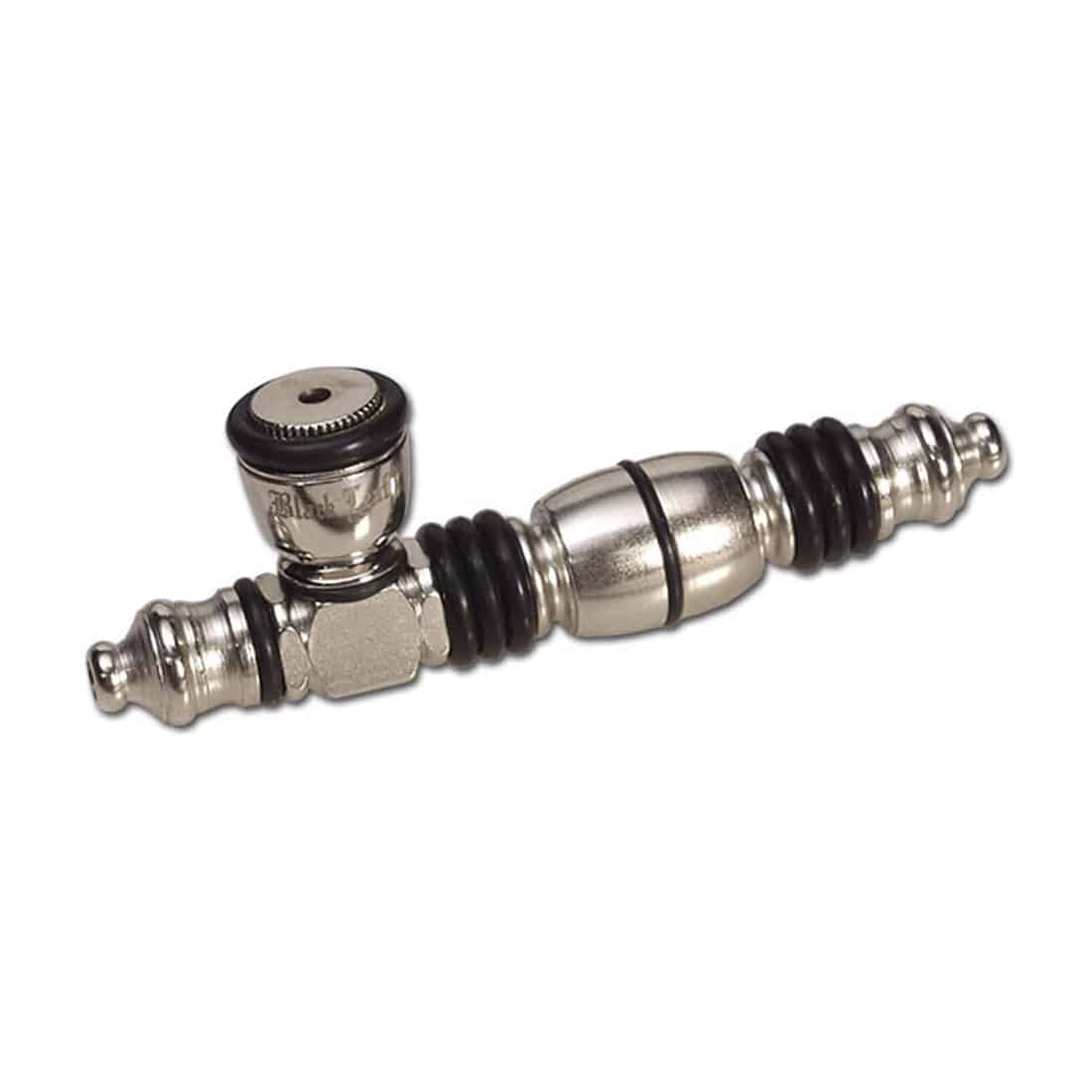 En rørformet genstand i transparent plast med en længde på 108 mm. Røret har en glat overflade og er forsynet med en skruefunktion i den ene ende, som muliggør tætning. I den modsatte ende er der en bred åbning. Farven er klar, hvilket giver mulighed for at se indholdet. Det har en moderne og minimalistisk designstil.