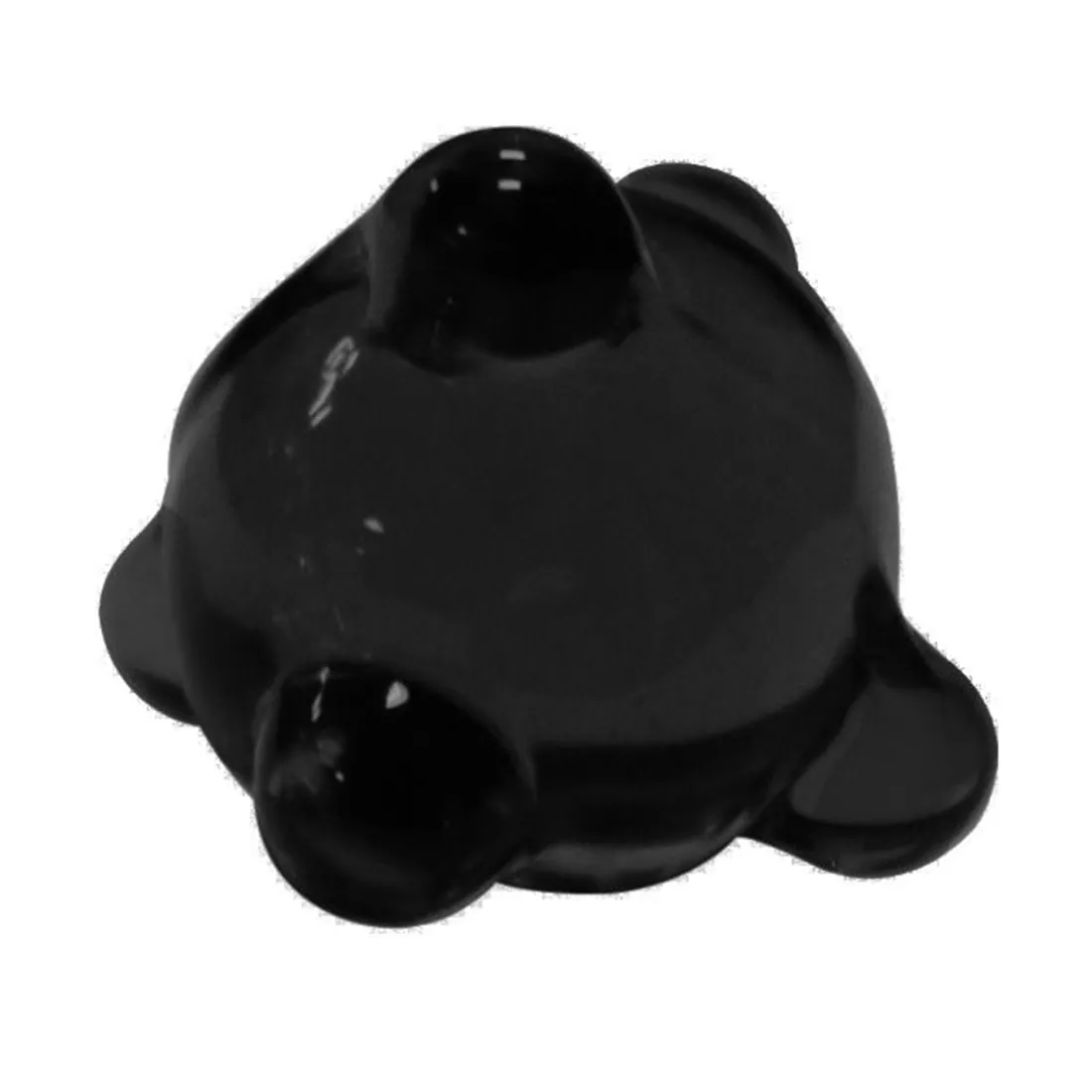 En sort glasrist med en tykkelse på 12 mm, der præsenterer en glat og ensartet overflade. Risten har en firkantet form og er opdelt i mindre kvadrater, der danner et regelmæssigt mønster. Kanterne er let afrundede, hvilket giver et polished look. Materialet fremstår klart og reflekterer lys, hvilket tilføjer dybde til den sorte farve.