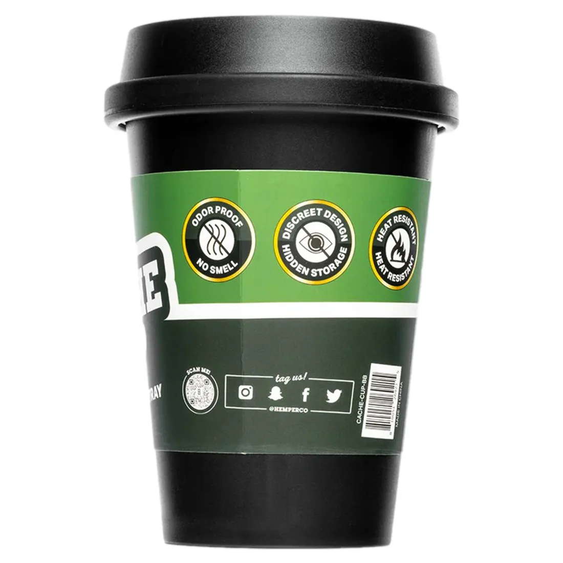 Det sorte askebæger i røget design har en rund form med en flad bund. Materialet ser ud til at være keramik, hvilket giver en glat og blank overflade. Der er en indvendig skålformet struktur, der muliggør opsamling af aske. Kanten er let buet, og der er ingen synlige knapper eller symboler, hvilket bidrager til et minimalistisk udtryk.