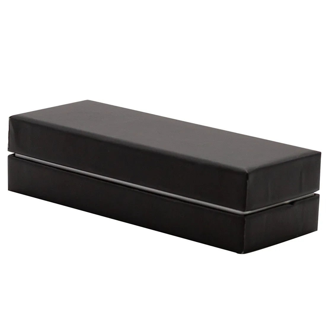 Rullemaskinen præsenterer en mat sort overflade med en elegant, strømlinet form. Den har en robust konstruktion, der fremstår i et minimalistisk design uden synlige knapper eller symboler. Den øverste del har en let skråning, hvilket giver en praktisk funktion. Materialet ser ud til at være slidstærkt, hvilket indikerer holdbarhed.