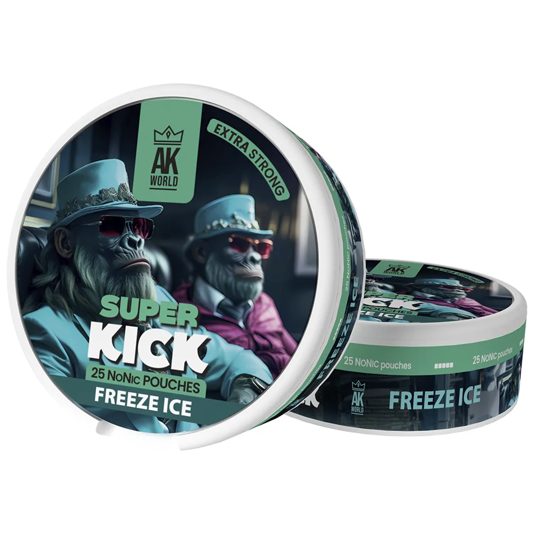 En klar, transparent beholder med en cylindrisk form pryder midten, fremstillet af glas. Beholderens overflade har en glat tekstur med let buede kanter. Øverst ses en bred, flad kant, der giver stabilitet. Indvendigt er der synlige isterninger, der flyder i en lys, klar væske. Farven er gennemsigtig med et let glimt, der reflekterer lyset.