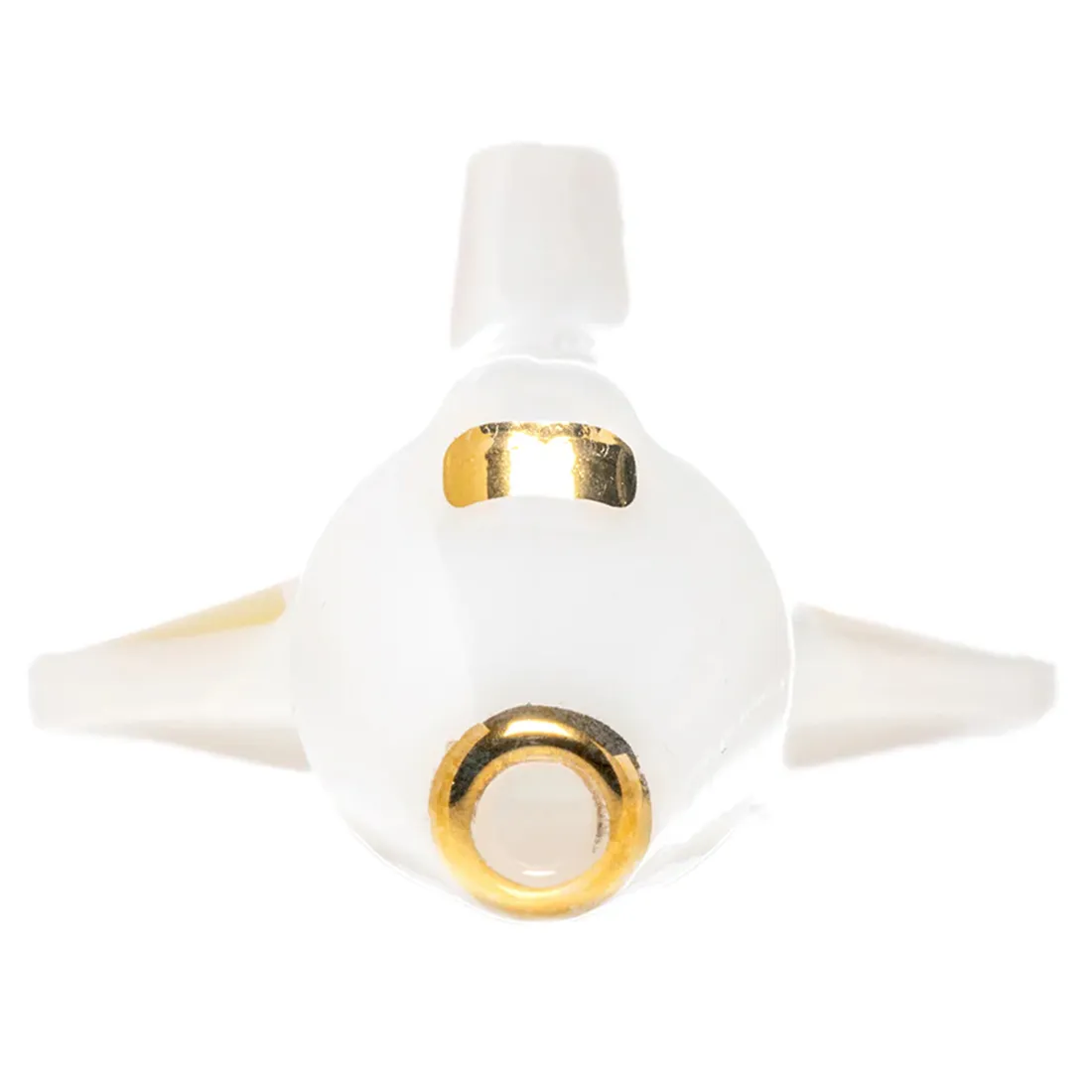 En pibe i form af en rumfærge præsenterer sig i en dyb grøn farve med detaljer i sort og grå. Materialet ser ud til at være keramik med en glat overflade. Piben har en elegant form med en buet krop og en spids næse, der imiterer rumfærgens karakteristiske linjer. Munden er bred, hvilket gør den let at bruge.