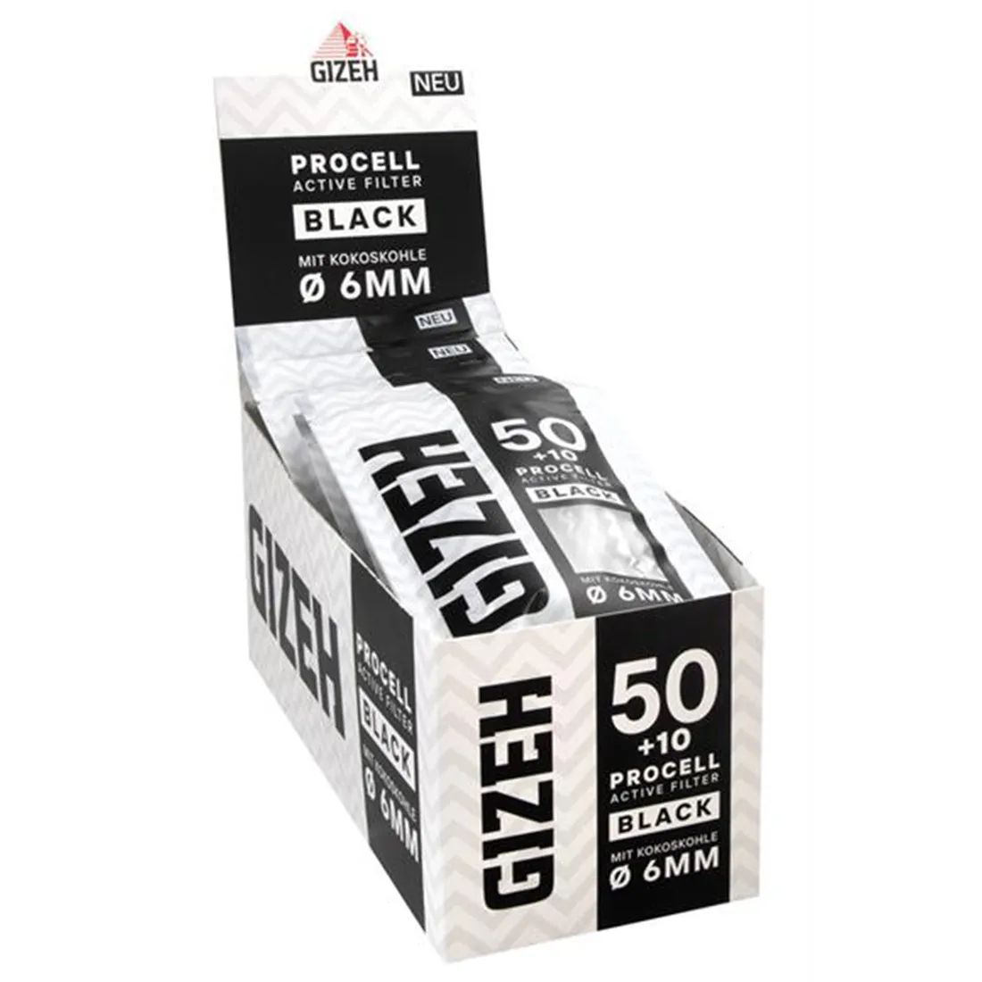 GIZEH - ProCell Active Filter Black (6 mm) 60 stk - Billede 4
