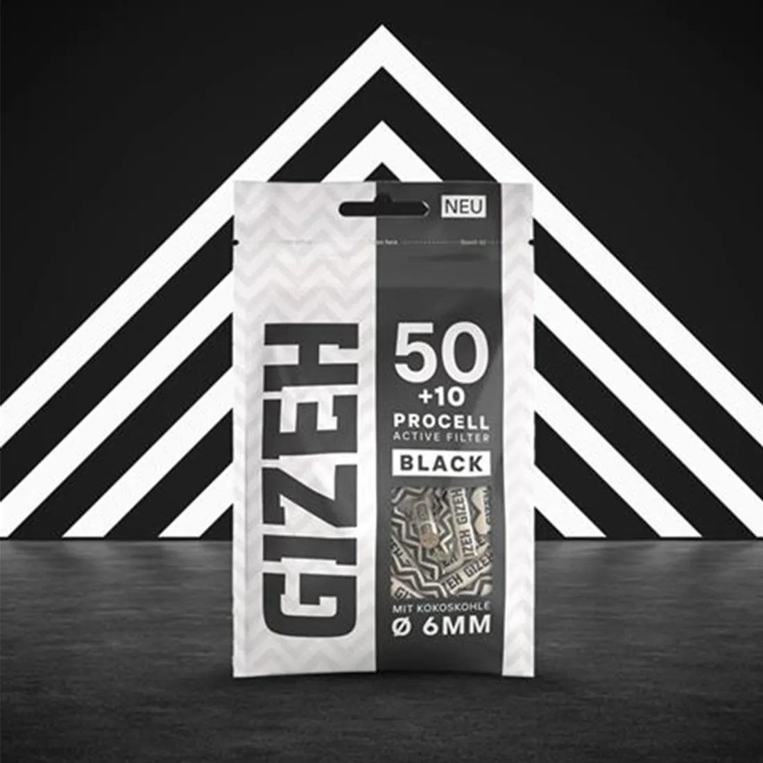 GIZEH - ProCell Active Filter Black (6 mm) 60 stk - Billede 5