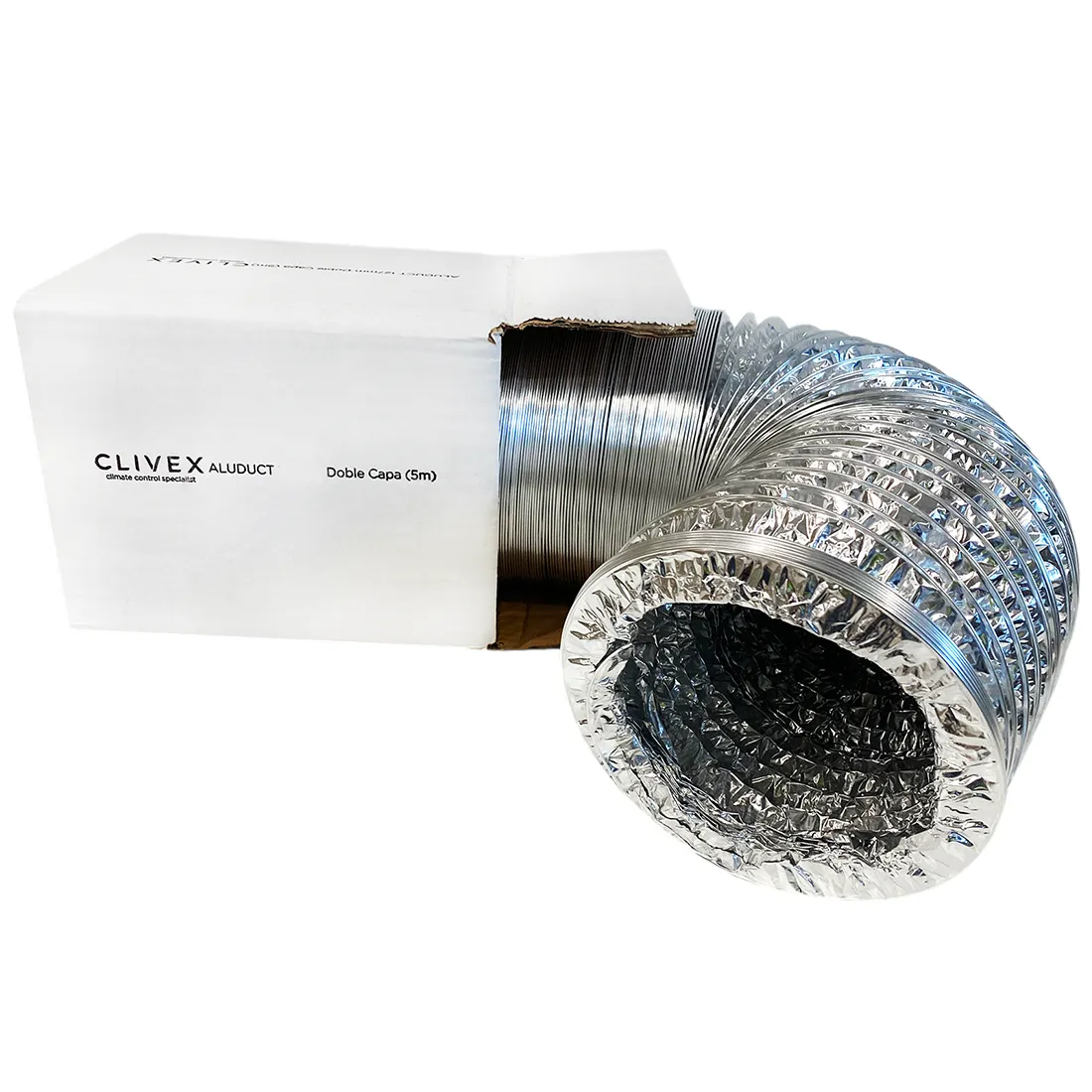 Clivex - Alu Flexrør Dobbetlag 203 mm (5M)