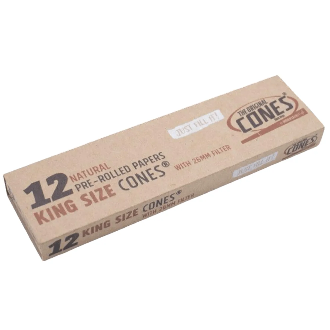Cones Original - Natural Basic King Size 12 stk