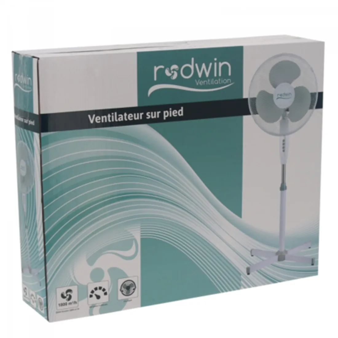 RODWIN - Gulvventilator 40 cm - Billede 2