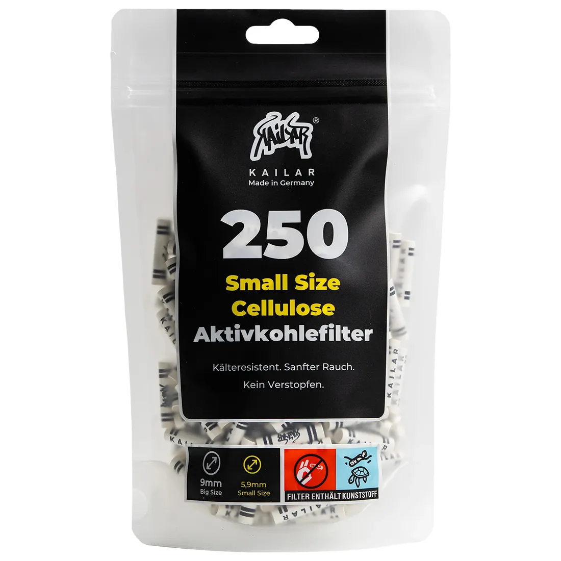 Kailar - Hvid Aktiv Filter (5,9 mm) 250 stk