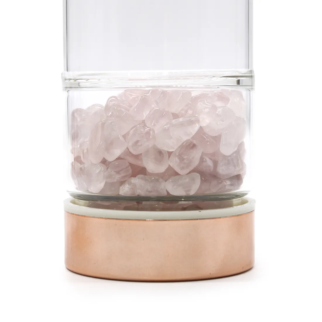Crystal Glass - Tea Infuser Bottle Rose Quartz - Billede 2