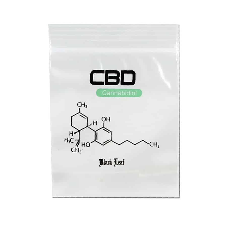 En sort lynlåspose med et bladmønster i grønne nuancer præger overfladen. Posen måler 35 x 35 mm og har en glat, skinnende tekstur, der fremhæver mønsteret. Lynlåsen er placeret øverst, og syningerne er præcise og tætte. Posen er pakket i en bunke, hvilket giver et samlet indtryk af orden og struktur.