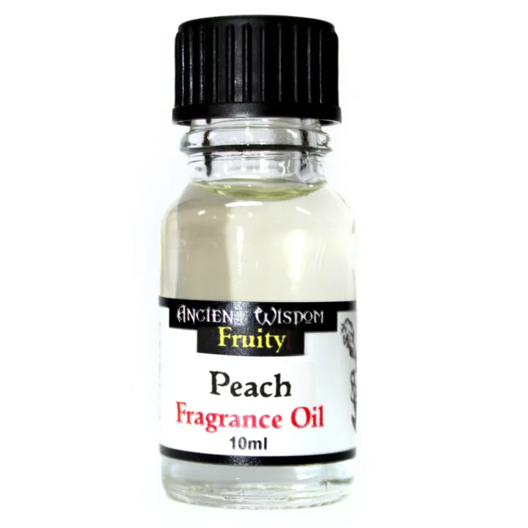 En transparent glasflaske med en rund form indeholder en klar væske, der har en let gylden farvetone. Flaskens skruelåg er i en mat gylden farve. Etiket på flasken er hvid med sort tekst, der angiver produktets navn og indhold. Flasken har en lille åbning, der muliggør præcis dosering af væsken.