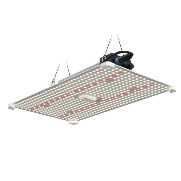 En sort LED lampe med en slank, moderne design. Den har en rektangulær form med en mat overflade, der giver et stilrent udseende. Lampens front er udstyret med en diffusor, der spreder lyset jævnt. Flere knapper til justering og en stikkontakt er placeret på siden, hvilket tilføjer funktionalitet til den minimalistiske æstetik.