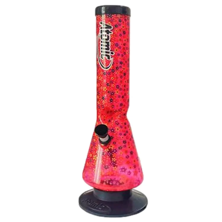 Atomic - Bubble Ice Rød Akryl Bong 30 cm