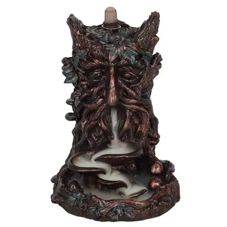 Wierook - Tree Man Bronze Effect Blackflow Røgelsesbrænder