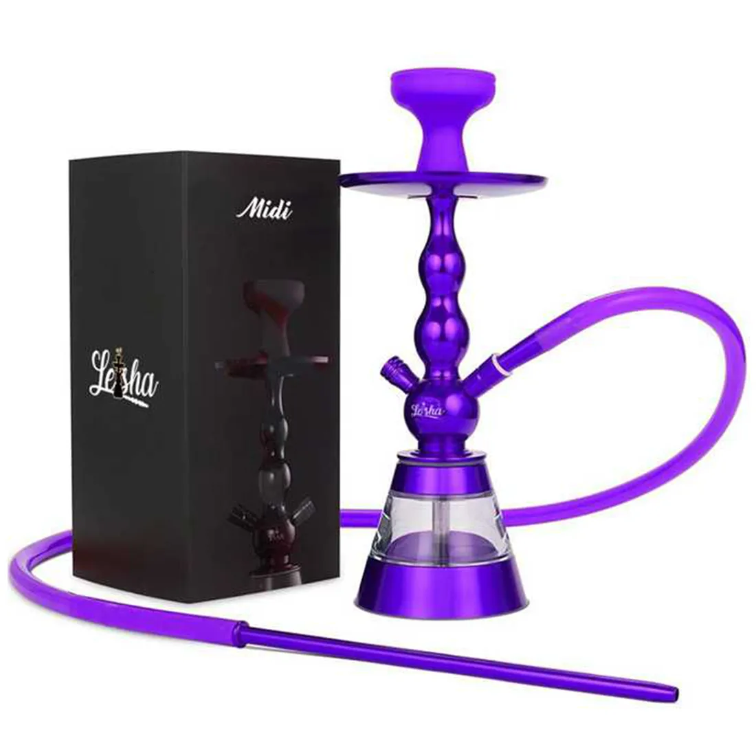 Leisha - De Luxe Midi Vandpibe Lilla 40 cm