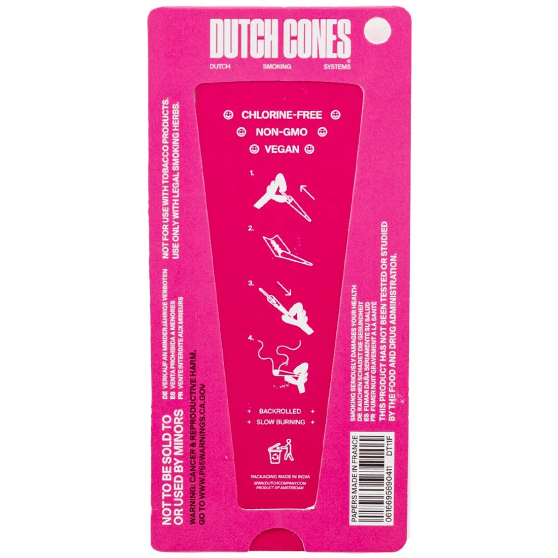 Tre store, lyserøde cones står oprejst i en bue. Hver cone har en glat, papiragtig tekstur med en let glans. Mønsteret er ensartet uden synlige dekorationer. Farven er intens og ensartet, hvilket giver et iøjnefaldende udtryk. Bunden af hver cone er bredere end toppen, som er spidse og samles i en spids.