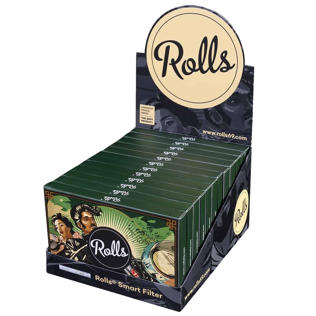 En pakke indeholdende 80 stykker runde, flade filtre med en diameter på 6 mm. Filtrene er i en lys, neutral farve, der fremstår ensartet og glat. Pakken har en gennemsigtig plastikindpakning, der viser indholdet, og der er trykt information om produktet på forsiden i sort tekst. Filtrene er organiseret i flere lag inden for emballagen.