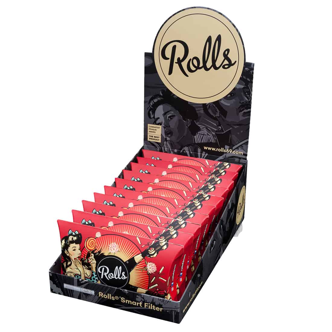 En pakke indeholdende 40 stykker smart filtre i 8 mm størrelse præsenteres. Filtrene er arrangeret i en rektangulær form og har en lys, gennemsigtig farve med en glat overflade. Hver enhed har en let bølget kant, der skaber en tekstureret effekt. Pakken er lukket med en klar plastfolie, der fremhæver indholdet.