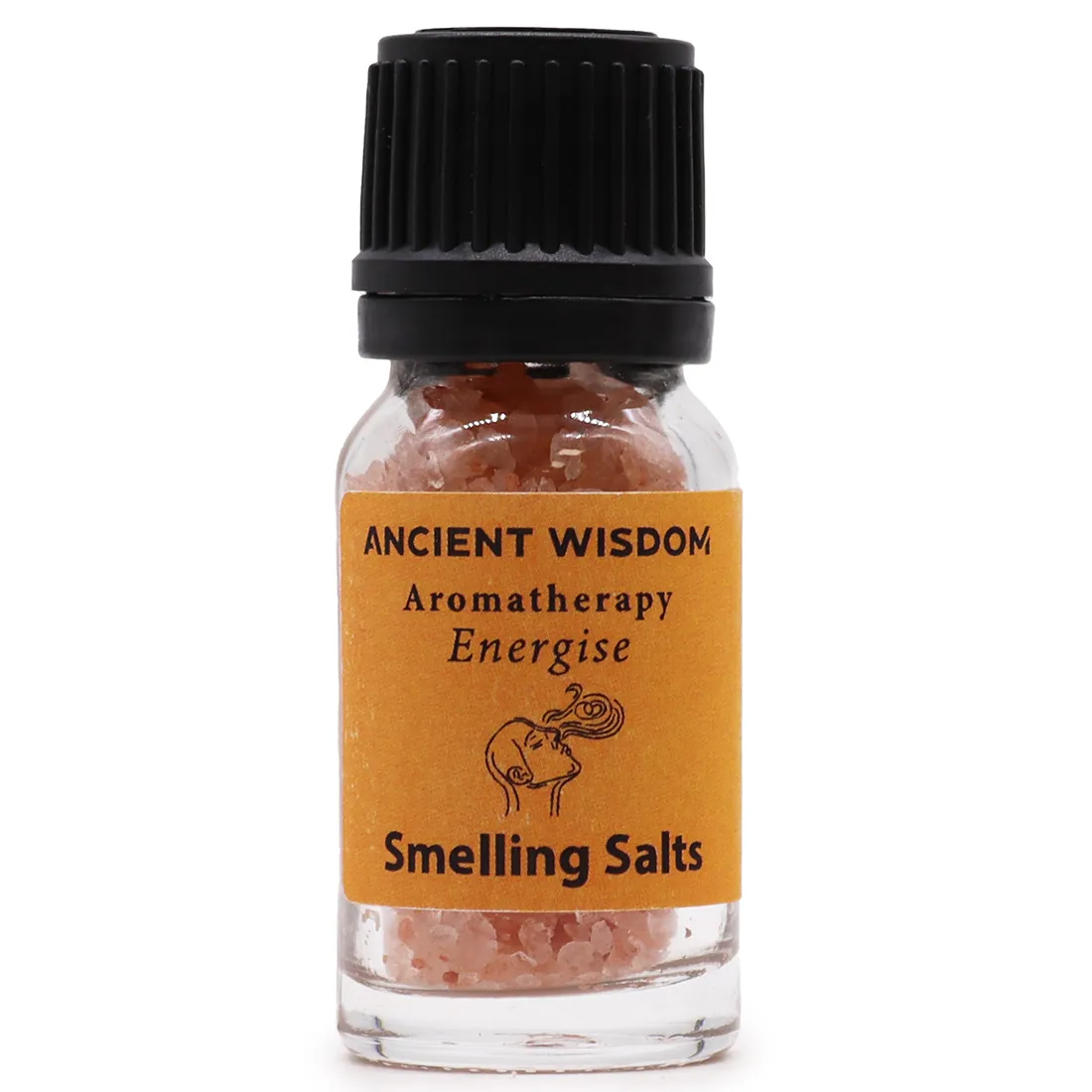 Hvidt salt med en fin struktur pryder en gennemsigtig beholder med en skruelåg i metal. Låget har en børstet overflade med en glat kant. Saltet er drysset med små, gyldne krystaller, der reflekterer lys. Etiket i pastelfarver fremhæver produktets navn og egenskaber, skrevet med elegant typografi. Beholderen står på en lys, neutral overflade.