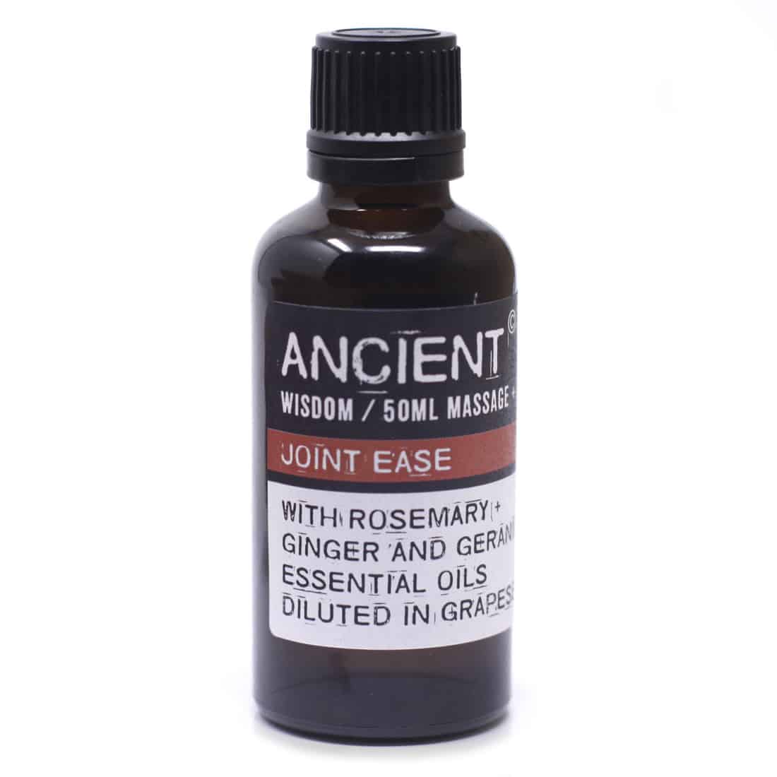 En transparent flaske med en mørkeblå væske, der indeholder 50 ml. Flasken har en moderne form og en sort, tætsiddende skruehætte. Etiketdesignen prydes af lysegrønne og hvide nuancer med tekst og symboler i en enkel skrifttype. Der er et let glansfuldt finish på flasken, som giver et professionelt udseende.