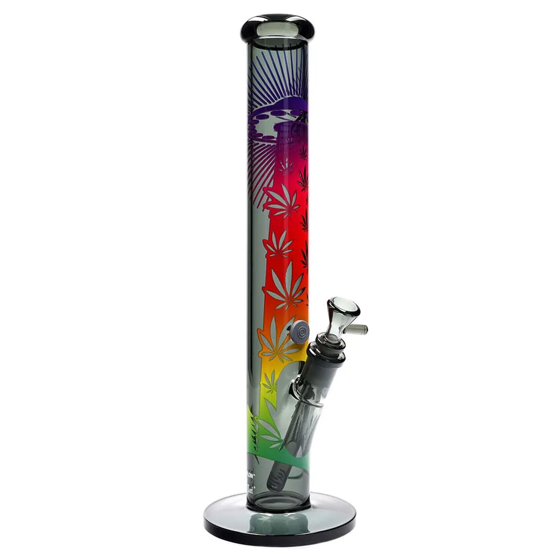 En UFO-formet lampe med en gradientfarveovergang fra sort til grøn og orange pryder designet. Den glatte overflade reflekterer lys, hvilket skaber en blød glød. Lampens kant er let buet, og den har en diameter på 40 cm. Det minimalistiske design giver et moderne udtryk, mens den klare farveovergang tilføjer visuel dybde.