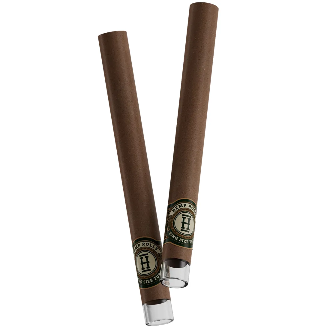 Rullepapir fremstår i en neutral farve, med en glat og let gennemsigtig tekstur. Papiret er præcist skåret i en rektangulær form, mens kanten har en let bølget struktur. Ved siden af ligger en glas tip, der har en klar og glansfuld overflade, med en cylindrisk form. Sammen skaber de en minimalistisk og stilren præsentation.