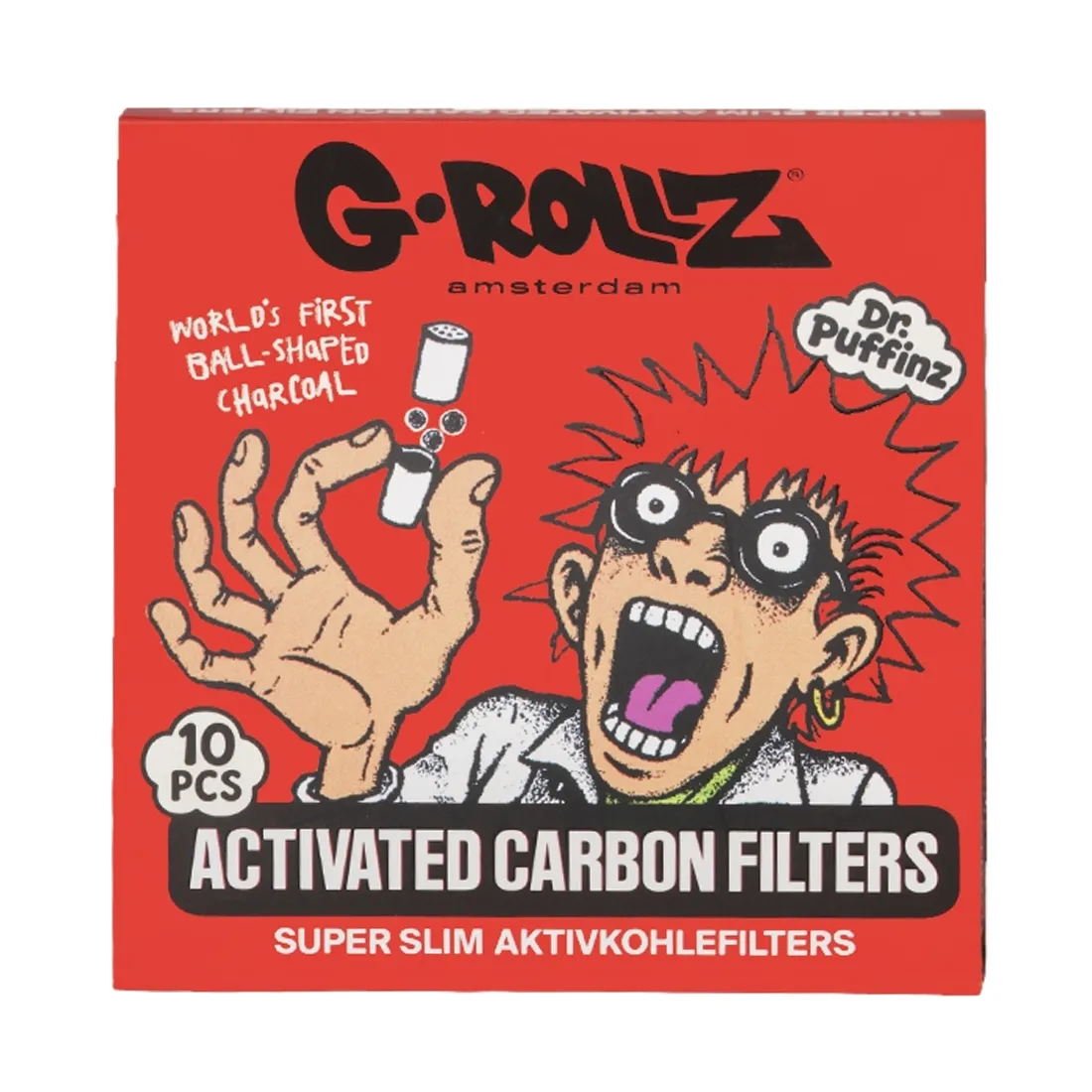 G-Rollz - Activated Carbon Filters White (6 mm) 10 stk - Billede 2