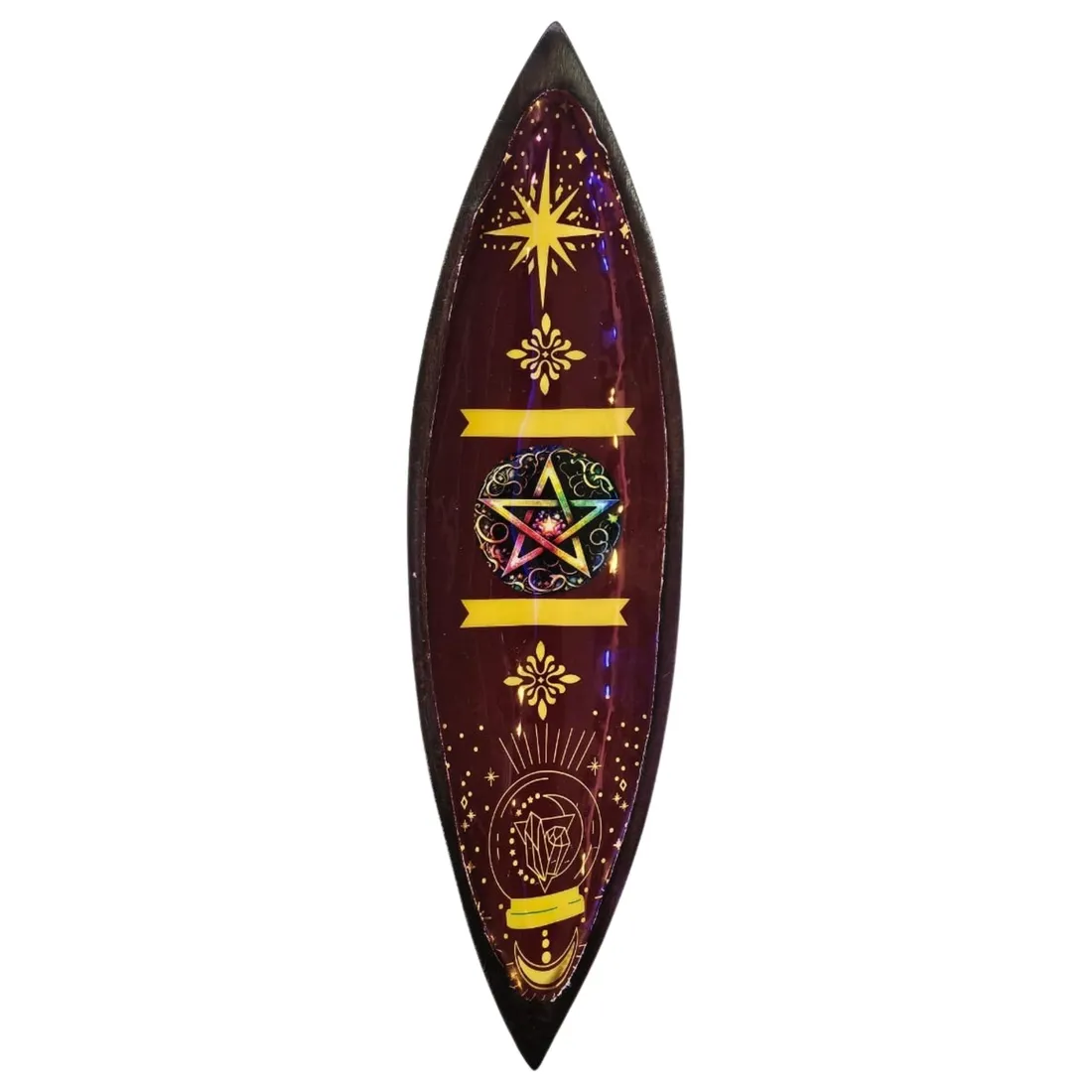 Ancient - Emaljeret Mangotræ 'Pentagram' Røgelseskål