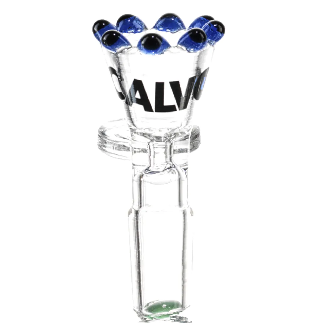 En skål med en glat, rund form i en dyb blå nuance dominerer beskrivelsen. Overfladen har en blank glasur, der skaber en let refleksion. Skålen er præget af et enkelt, elegant design uden mønstre. Kanten er let bølget, hvilket tilføjer en blødere karakter, mens bunden er flad og stabil, hvilket sikrer en god balance.